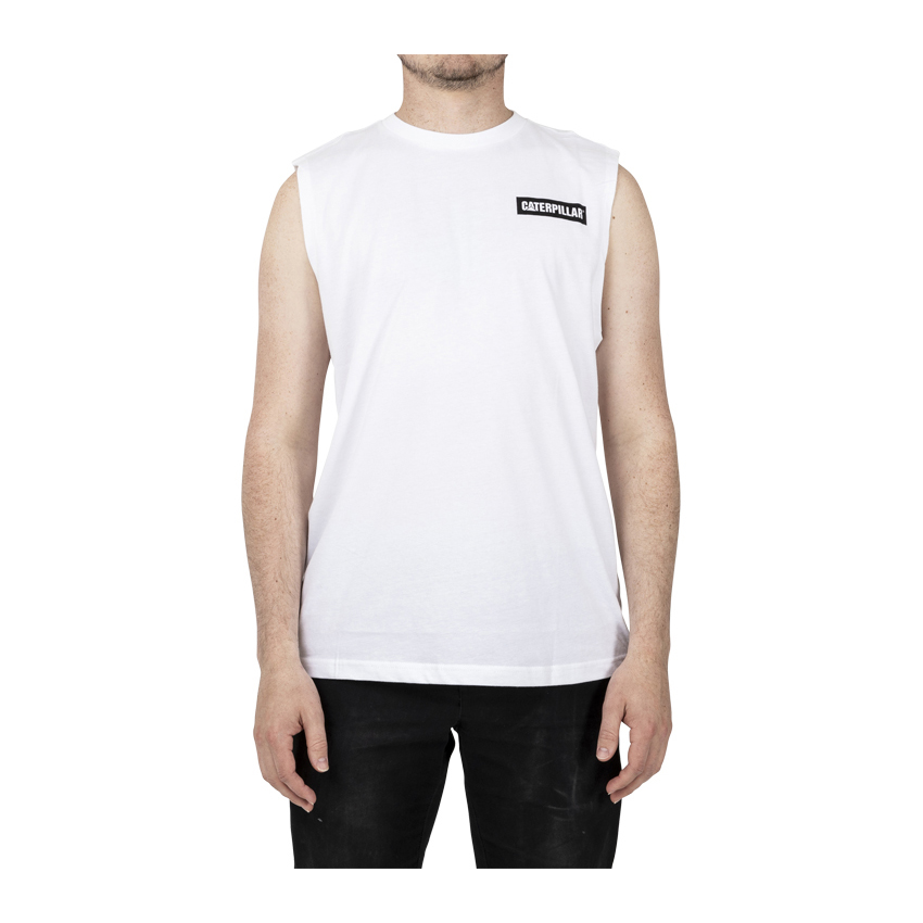 Caterpillar Men's Icon Muscle Tank White CAT-24195